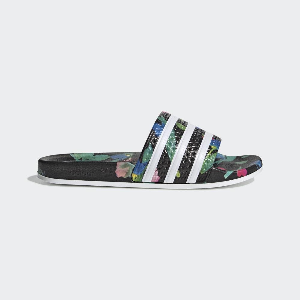 Adidas Women's Adilette Slides Black/White Ireland EE4853